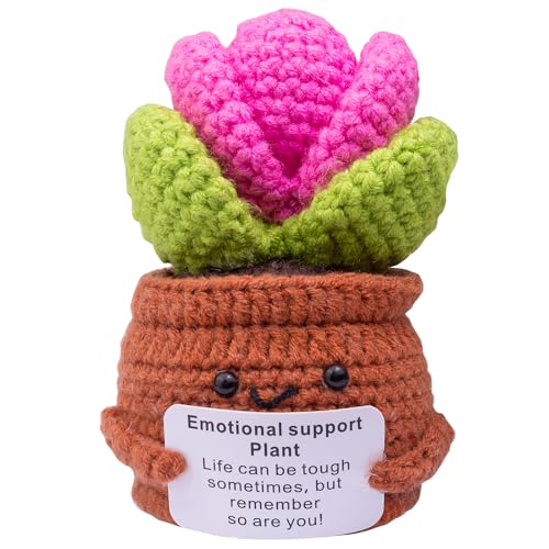 Mwmoeen Pocket Hug Positive Kartoffel Puppe, Lustige Positive Kartoffel Strickpuppe Motivationsgeschenke Beste Freundin Geschenke für Freundin Kleine Geschenke für Frauen（C4 von Mwmoeen