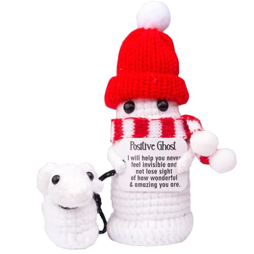 Mwmoeen Weihnachten Positive Kartoffel, Mini Pocket Hug Positive Kartoffeln, Kreative Kreative Strickwolle Positive Gurke Pinguine Mutmacher Geschenk Ideale Wahl für Party Dekoration von Mwmoeen