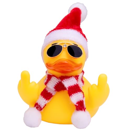 Mwmoeen Weihnachts Gummi Ente Auto Dekoration, Niedliche Gummi Ente Auto Armaturenbrett Ornament mit Weihnachtsmütze, Schal und Sonnenbrille, Passend für Auto, Büro, Haus Dekoration, 7cm Mwmoeen Weihnachts Gummi Ente Auto Dekoration, Niedliche Gummi Ente Auto Armaturenbrett Ornament mit Weihnachtsmütze, Schal und Sonnenbrille, Passend für Auto, Büro, Haus Dekoration, 7cm von Mwmoeen