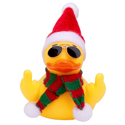 Mwmoeen Weihnachts Gummi Ente Auto Dekoration, Niedliche Gummi Ente Auto Armaturenbrett Ornament mit Weihnachtsmütze, Schal und Sonnenbrille, Passend für Auto, Büro, Haus Dekoration, 7cm Mwmoeen Weihnachts Gummi Ente Auto Dekoration, Niedliche Gummi Ente Auto Armaturenbrett Ornament mit Weihnachtsmütze, Schal und Sonnenbrille, Passend für Auto, Büro, Haus Dekoration, 7cm von Mwmoeen