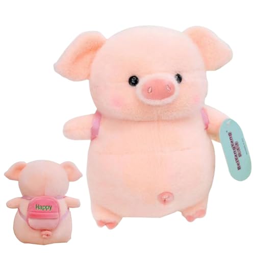 23 Cm Plüsch Schwein Puppe, Ausgestopftes Cartoon-Schwein | Cartoon-Plüschschwein-Stofftierpuppe, Rosa Schwein Kuscheltier Figuren Plush Schwein Plüsch Kissen Schwein Kinder Kissen Schwein Spielzeug von Mwqpgyh