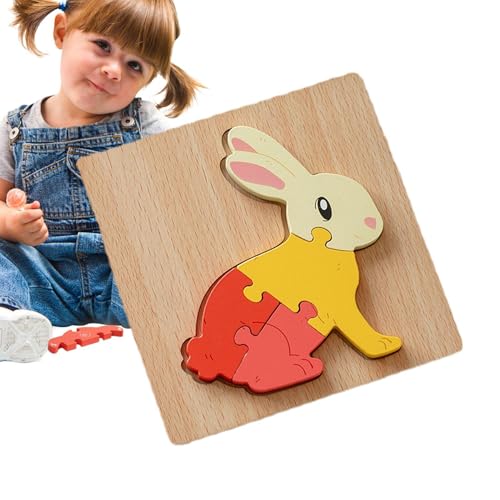 Mwqpgyh Holzpuzzles für Kleinkinder,-Holzpuzzles - Tierische 3D-Puzzles,-Spielzeug für 1- bis 3-Jährige, Lernpuzzles für die Feinmotorik von Kindern von Mwqpgyh