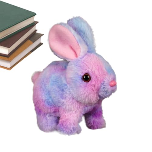 Mwqpgyh Hoping Bunny Toy, hüpfen Bunny - Simulierte Kaninchenpuppe hüpfte Hasenspielzeug - Springen, zuckende Nase, wackelnde Ohren, natürliche Bewegungen, hüpfen Robotertier für Kinder Geburtstag von Mwqpgyh