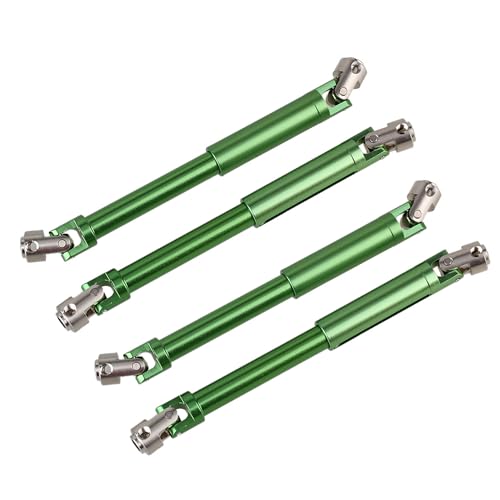 Mxfans 4 x Aluminium-Antriebswellen-Ersatz für AXIAL SCX10 1/10 RC Car Green von Mxfans