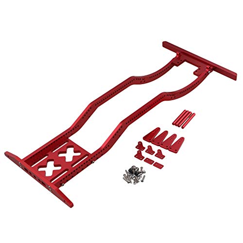 Mxfans RC1:10 Rot Aluminiumlegierung Chassis Rahmenschienen Satz Ersatz für AXIAL SCX10 RC4WD Crawler von Mxfans