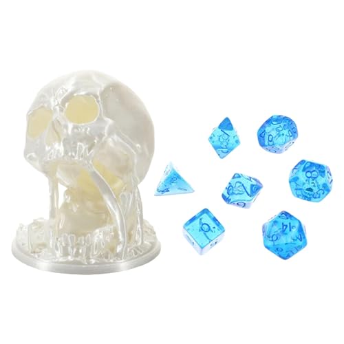 Mxshc 3D Totenkopf Würfelturm Würfelroller Lustiger Würfelturm Als Totenkopf Skull Dice Tower Tisch Rollenspiel Würfelturm Für Halloween-Dekoration Und Tischspiele 9 X 9 X 12 cm von Mxshc