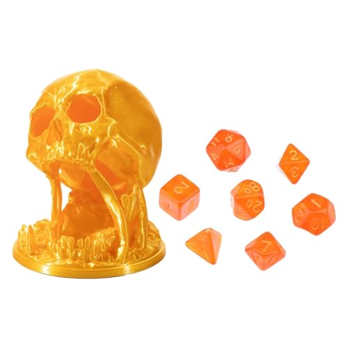 Mxshc 3D Totenkopf Würfelturm Würfelroller Lustiger Würfelturm Als Totenkopf Skull Dice Tower Tisch Rollenspiel Würfelturm Für Halloween-Dekoration Und Tischspiele 9 X 9 X 12 cm von Mxshc