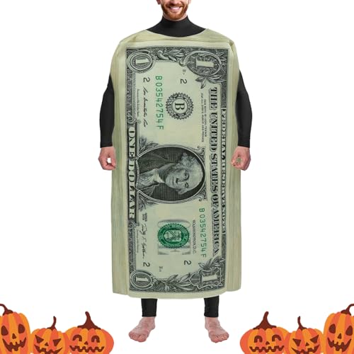 Mxshc Dollarnote Kostüm,Cosplay Cash Outfit Für Erwachsene,Feiertags Outfit 1 Dollar Cosplay Kleidung Für Damen Und Herren - Schule Theater Halloween Familienfeste Festliche Karneval Themenevents Mxshc Dollarnote Kostüm,Cosplay Cash Outfit Für Erwachsene,Feiertags Outfit 1 Dollar Cosplay Kleidung Für Damen Und Herren - Schule Theater Halloween Familienfeste Festliche Karneval Themenevents von Mxshc