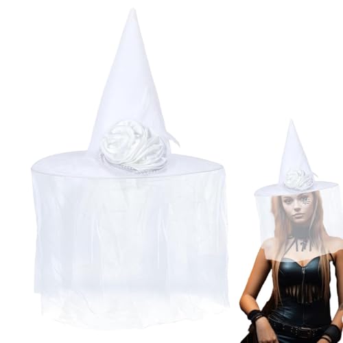 Mxshc Hexenkostüm Hut | Hexenhut Mit Spaßfaktor - Kopfbedeckung Mit Schleier Und Für Theateraufführung Festival Maskerade Cosplay Familienfeier Bühnenauftritt Mxshc Hexenkostüm Hut | Hexenhut Mit Spaßfaktor - Kopfbedeckung Mit Schleier Und Für Theateraufführung Festival Maskerade Cosplay Familienfeier Bühnenauftritt von Mxshc