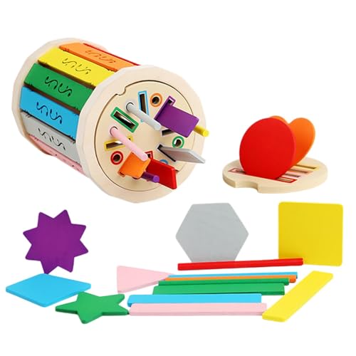 Mxshc Kinderspielzeug Zum Farben Lernen Spielzeug Sortierspiel Steckspiele Lernspiele Geometrische Zuordnungsblöcke Frühes Lernspielzeug Für Junge Und Mädchen7,7 X 14 cm von Mxshc