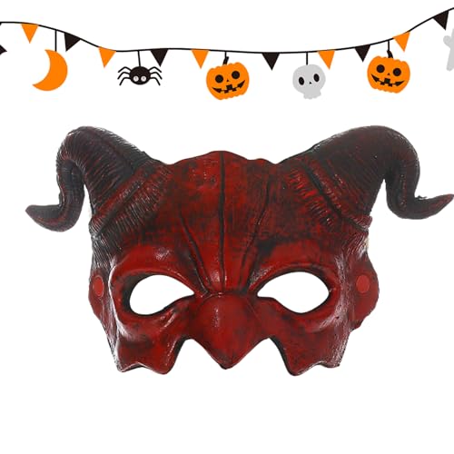 Mxshc Kostüm Gesichtsbedeckung, Halloween Horror Maskerade Gesichtsmaske, Unheimliches Kostümzubehör Festmasken Kopfschmuck für Erwachsene Feier Karneval Maskerade Fest Mxshc Kostüm Gesichtsbedeckung, Halloween Horror Maskerade Gesichtsmaske, Unheimliches Kostümzubehör Festmasken Kopfschmuck für Erwachsene Feier Karneval Maskerade Fest von Mxshc