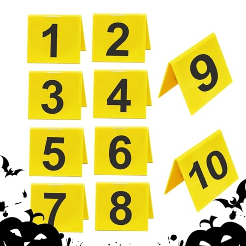 Mxshc Requisiten - Tischnummernhalter - Acryl Nummernschild 10 Stücke Für Kindergeburtstag Erwachsene Detektivspiel Mxshc Requisiten - Tischnummernhalter - Acryl Nummernschild 10 Stücke Für Kindergeburtstag Erwachsene Detektivspiel von Mxshc