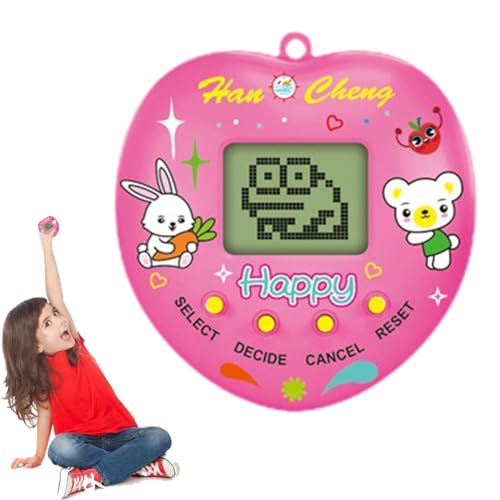 Mxshc Schlüsselanhänger mit virtuellen Haustieren für Kinder, 168 Haustiere in Retro-Handheld-Spielmaschine, nostalgisches virtuelles digitales Haustier-Schlüsselanhänger-Spiel, von Mxshc