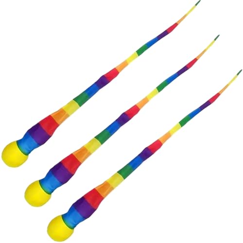 Mxshc Spielplatzball, 3 Sportbälle mit Regenbogenschwanz, Spielzeug Für Kinder Park Garten Drinnen & Draußen Mxshc Spielplatzball, 3 Sportbälle mit Regenbogenschwanz, Spielzeug Für Kinder Park Garten Drinnen & Draußen von Mxshc