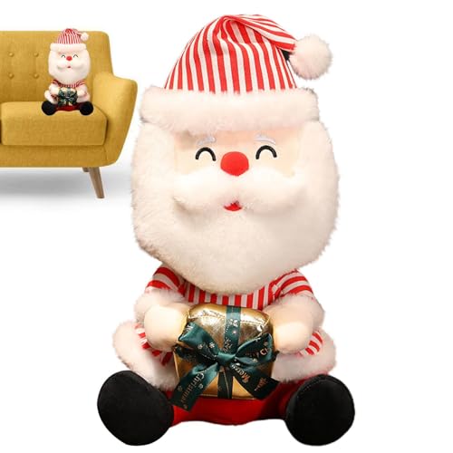 Mxshc Weihnachtsmann Stofftier,Plüsch-Weihnachtsmann-Puppe Kuscheltiere | Gefüllte Weihnachtsmannpuppe, Weihnachtsdekoration, Autoschmuck, Kinder, Mädchen, Kinder von Mxshc