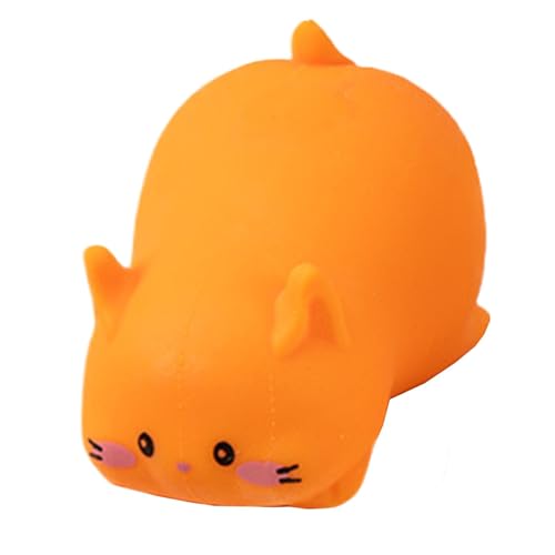 Niedliche Katze Stressball Lustiges Weiches Silikon Katzenform Antistress Spielzeug Süßes Katzen Quetschspielzeug Fidget Anti Stress Squeeze Toy Für Kinder, Jugendliche, Erwachsene 8,5 cm von Mxshc