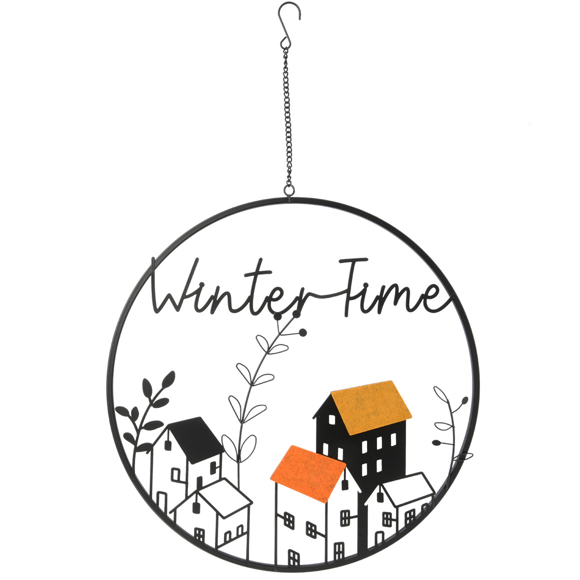 Deko-Metallhänger mit Winter Time-Schriftzug Deko-Metallhänger mit Winter Time-Schriftzug von My Home