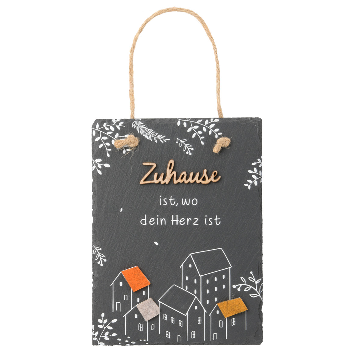 Deko-Schieferschild mit Schriftzug Deko-Schieferschild mit Schriftzug von My Home