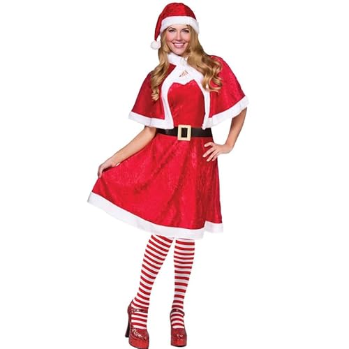 My Illusions Miss Santa Claus Damen-Kostüm, Weihnachtsmann-Kostüm, festliches Erwachsenen-Outfit (38-42) von My Illusions