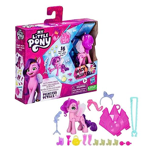 My Little Pony – Entdecke Dein Ponyfunkeln Schönheitsfleck-Magie Pipp Petals, 7,5 cm großes Hoof to Heart ab 5, Multi, F5251 von My Little Pony