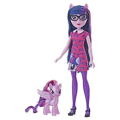 My Little Pony Equestria Girls Through The Mirror Twilight Sparkle – 27,9 cm Fashion Puppe mit lila Pony-Figur, abnehmbares Outfit und Schuhe, ab 5 Jahren von My Little Pony