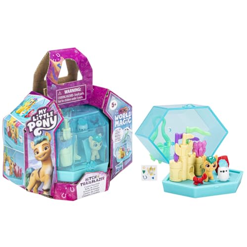 My Little Pony Mini World Magic Crystal Keychain Hitch Trailblazer Spielzeug – tragbares Mini-Spielset, Pony und Zubehör für Kinder ab 5 Jahren von My Little Pony