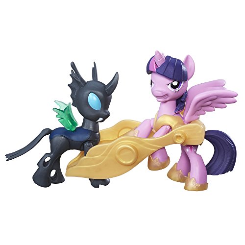 My little Pony Hasbro – B7297 Guardians of Harmony – Prinzessin Twilight Sparkle gegen Changeling – 2 x Spielfiguren mit Zubehör von My Little Pony