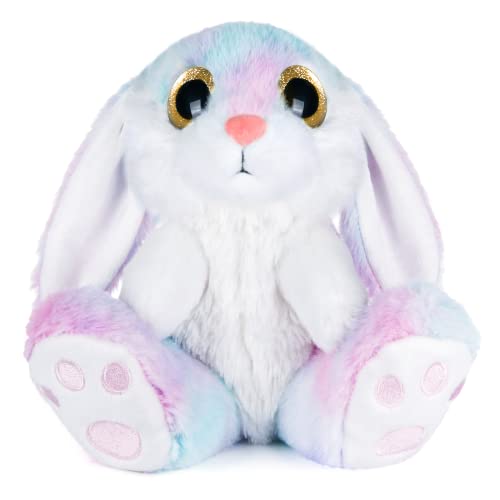 My OLi Kuscheltier Hase 20cm Plüschhase Schlappohren sitzend Stofftier Hase Weicher Plüschtier für Mädchen Kinder Jungen, Regenbogen von My OLi