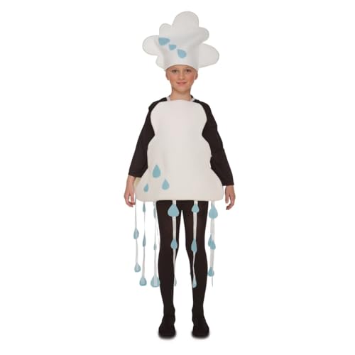 My Other Me Baby-Sturm-Kostüm, Unisex, Größe 3–4 Jahre, inklusive weißem Hut in Wolkenform, Latzhose mit hängenden Regentropfen, perfekt für regnerische Tage. My Other Me Baby-Sturm-Kostüm, Unisex, Größe 3–4 Jahre, inklusive weißem Hut in Wolkenform, Latzhose mit hängenden Regentropfen, perfekt für regnerische Tage. von My Other Me