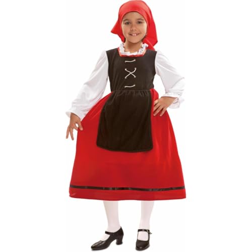 My Other Me Dorfbewohnerkostüm für Mädchen mit Kopftuch, Mieder mit Ärmeln und Rock mit Schürze in Rot und Schwarz, Größe 10-12 Jahre. Perfekt zum Wiederbeleben von alten Geschichten My Other Me Dorfbewohnerkostüm für Mädchen mit Kopftuch, Mieder mit Ärmeln und Rock mit Schürze in Rot und Schwarz, Größe 10-12 Jahre. Perfekt zum Wiederbeleben von alten Geschichten von My Other Me