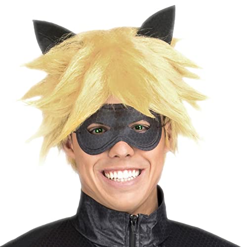 My Other Me Erwachsenes Cat Noir Perückenkostüm mit Maske Größe Einheitsgröße von My Other Me
