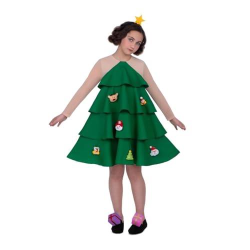 My Other Me Grünes Weihnachtsbaum-Kostüm für Kinder, Unisex, mit Stern-Stirnband, Kleid mit Figuren und Zubehör für Schuhe, Größe 7–9 Jahre. Bringen Sie die Party mit Originalität zum Strahlen. My Other Me Grünes Weihnachtsbaum-Kostüm für Kinder, Unisex, mit Stern-Stirnband, Kleid mit Figuren und Zubehör für Schuhe, Größe 7–9 Jahre. Bringen Sie die Party mit Originalität zum Strahlen. von My Other Me