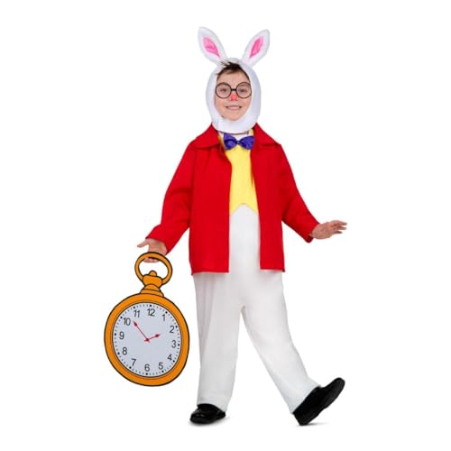 My Other Me Hasenkostüm für Kinder, Unisex, mit Mütze, Overall und Uhr, weiß und rot, Größe 10-12 Jahre, perfekt für Abenteuer im Wunderland My Other Me Hasenkostüm für Kinder, Unisex, mit Mütze, Overall und Uhr, weiß und rot, Größe 10-12 Jahre, perfekt für Abenteuer im Wunderland von My Other Me