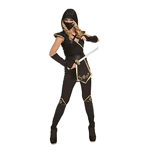 My Other Me – Kostüm Ninja Damen, Schwarz (viving Costumes) XS Schwarz von My Other Me