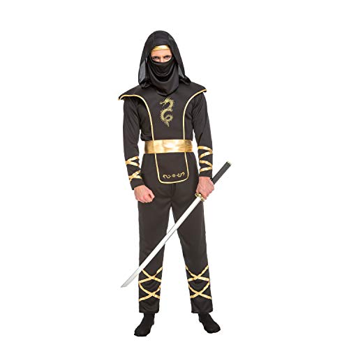 My Other Me Living Costumes Ninja-Kostüm für Herren, Schwarz ML Schwarz von My Other Me