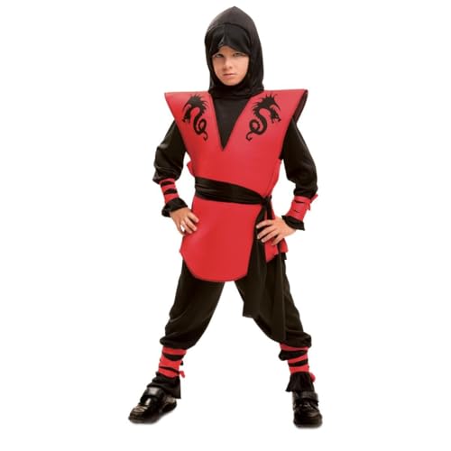 My Other Me Ninja-Kostüm für Kinder, schwarz und rot, mit Henkel, T-Shirt, Herz, Hose, Gürtel und Bändern, Größe 7-9 Jahre. Dominanz und Ehre des Ninja-Universums My Other Me Ninja-Kostüm für Kinder, schwarz und rot, mit Henkel, T-Shirt, Herz, Hose, Gürtel und Bändern, Größe 7-9 Jahre. Dominanz und Ehre des Ninja-Universums von My Other Me