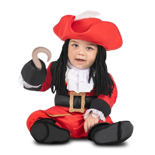 My Other Me Piratenhook Babykostüm für Jungen in Rot mit Hut mit Textilperücke, Jacke, Kragen, Textilhaken, Hose und Gamaschen, Größe 7-12 Monate, Abenteuer auf hoher See. My Other Me Piratenhook Babykostüm für Jungen in Rot mit Hut mit Textilperücke, Jacke, Kragen, Textilhaken, Hose und Gamaschen, Größe 7-12 Monate, Abenteuer auf hoher See. von My Other Me