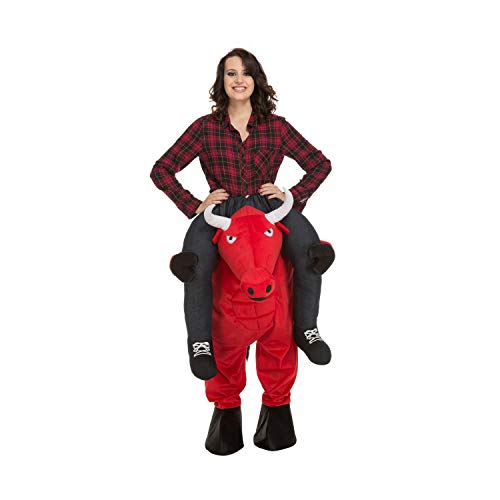 My Other Me Unbekannt 204318 Halloween Kostüm Ride-on Stier, Unisex, Erwachsene, Rot, M/L von My Other Me