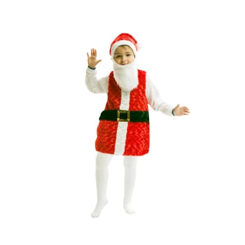 My Other Me Unisex-Weihnachtsmann-Kostüm für Kinder, mit Mütze, Kleid und Bart in Weiß und Rot, Größe 3-4 Jahre. Tragen Sie den Zauber von Weihnachten überall hin. My Other Me Unisex-Weihnachtsmann-Kostüm für Kinder, mit Mütze, Kleid und Bart in Weiß und Rot, Größe 3-4 Jahre. Tragen Sie den Zauber von Weihnachten überall hin. von My Other Me