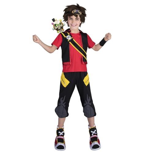 My Other Me Zak Storm Kinderkostüm mit Schwert, Perücke, Stirnband, Armband, Umhängetasche, Hemd mit Weste, Hose und Stiefelstulpen in Rot und Schwarz, Größe 5-6 Jahre, Erobern Sie die sieben Meere My Other Me Zak Storm Kinderkostüm mit Schwert, Perücke, Stirnband, Armband, Umhängetasche, Hemd mit Weste, Hose und Stiefelstulpen in Rot und Schwarz, Größe 5-6 Jahre, Erobern Sie die sieben Meere von My Other Me