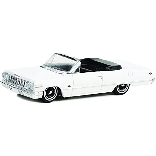 Greenlight 63030-C California Lowriders Serie 2 – 1963 Chevy Impala SS Cabrio – Weiß, Maßstab 1:64, Druckguss von My Pet Elephant