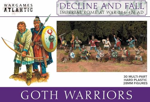 Wargames Atlantic Decline and Fall: Imperial Rom at War – Goth Warriors (30 Figuren) mehrteiliges Hartplastik (High Impact Polystyrol), 28 mm Figuren von My Pet Elephant