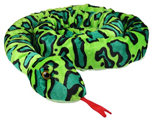 My-goodbuy24 XXL Schlange super weich 254 cm Plüschtier Kuscheltier Stofftier Plüsch Boa Cobra Python Anakonda Spielzeug auch als Zugluftstopper geeignet - grün von My-goodbuy24