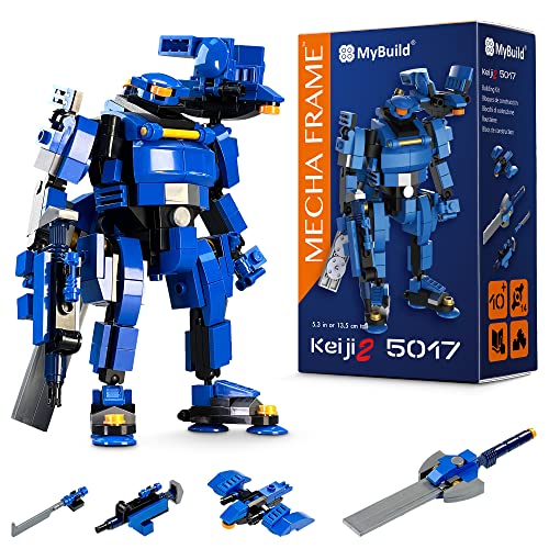 MyBuild 5017 Keiji 2 – Mech-Roboter aus Klemmbausteinen aus der Sci-Fi Serie; Mech-Bausteine; Idealer Spielzeug-Roboter mit Mecha-Rahmen für Kinder ab 10 Jahren; Kompatibel mit Allen großen Marken von MyBuild