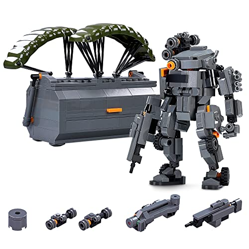 MyBuild 7004 Armed Forces Stryker mit Air-Drop Waffenbox – Mech-Roboter aus Klemmbausteinen; Idealer Spielzeug-Roboter mit Mecha Frame für Kinder ab 14 Jahren; Kompatibel mit Allen großen Marken von MyBuild