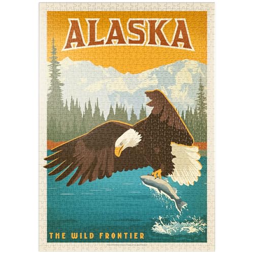 MyPuzzle Alaska: Eagle, Vintage Poster - Premium 1000 Teile Puzzle - MyPuzzle Sonderkollektion von Anderson Design Group von MyPuzzle.com