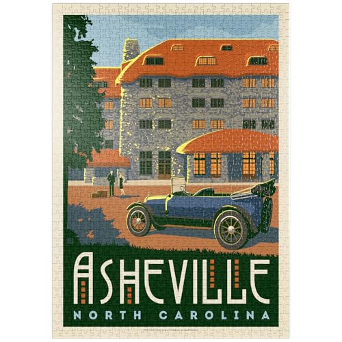 MyPuzzle Asheville: North Carolina, Vintage Poster - Premium 1000 Teile Puzzle - MyPuzzle Sonderkollektion von Anderson Design Group von MyPuzzle.com