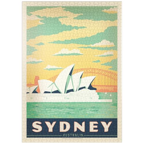 MyPuzzle Australien: Sydney Harbor, Vintage Poster - Premium 1000 Teile Puzzle - MyPuzzle Sonderkollektion von Anderson Design Group von MyPuzzle.com