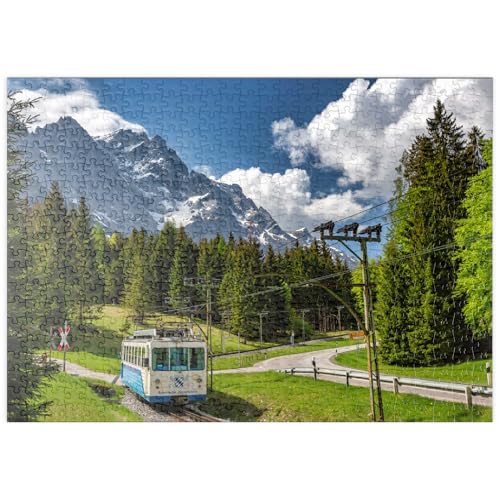 MyPuzzle Bayerische Zugspitzbahn gegen Zugspitze bei Garmisch-Partenkirchen - Premium 500 Teile Puzzle - MyPuzzle Sonderkollektion von Puzzle Galaxy von MyPuzzle.com