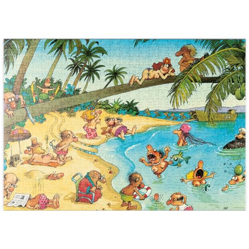 MyPuzzle Beachies - Jean-Jacques Loup - Cartoon Classics - Premium 500 Teile Puzzle - MyPuzzle Sonderkollektion von Heye Puzzle von MyPuzzle.com